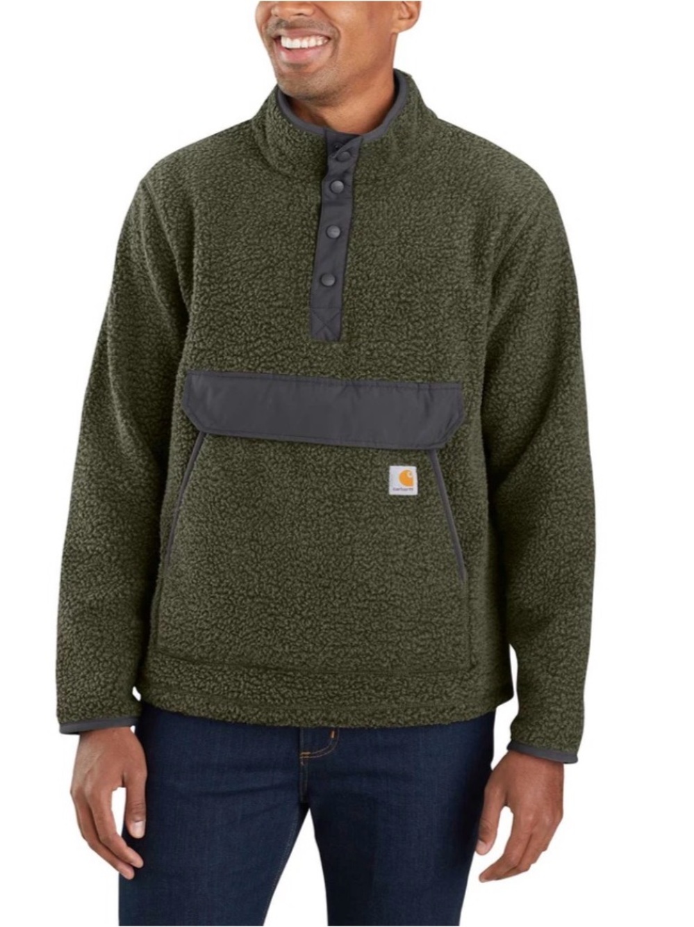 Carhartt Relaxed Fit Fleece Snap Up Jacket